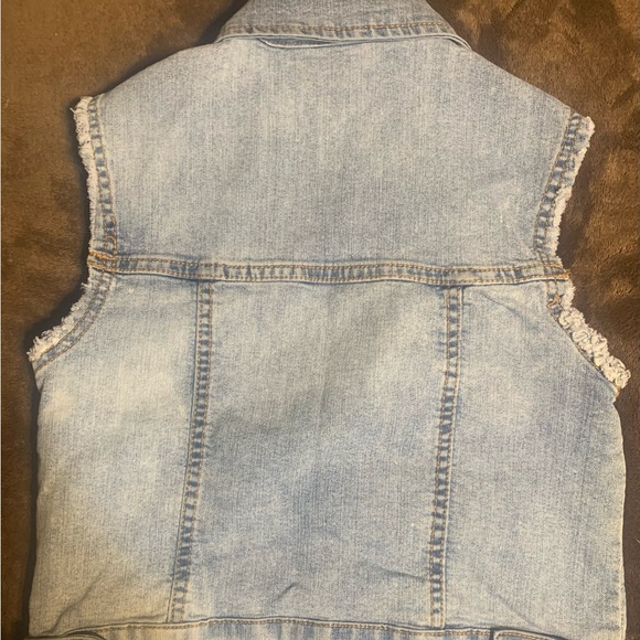 Denim Sleeveless Kids Vest with Button Closure - Picture 2 of 4